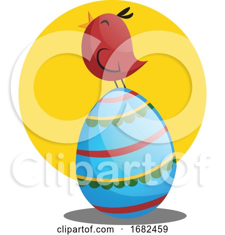 Easter Egg and Little Chicken Illustration Web by Morphart Creations