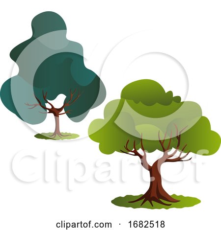 Couple of Green Trees Illustration  by Morphart Creations