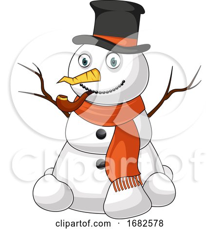 Snowman with Pipe by Morphart Creations