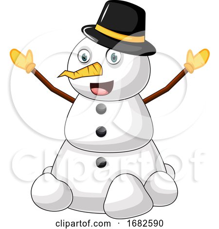 Snowman with Hat by Morphart Creations