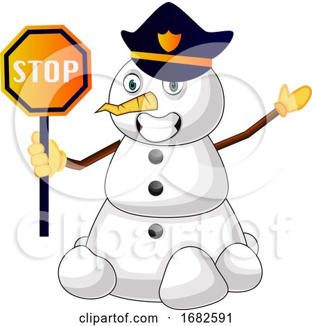 Police Snowman by Morphart Creations