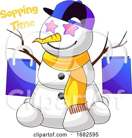 Shopping Snowman by Morphart Creations