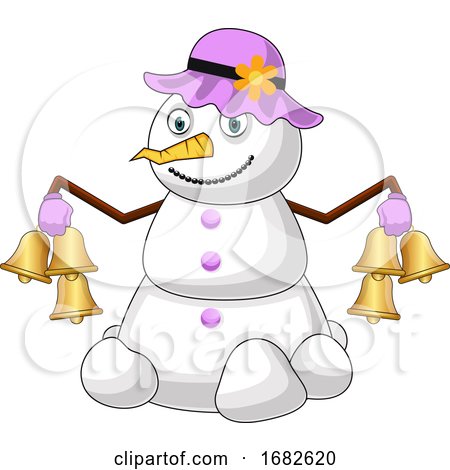 Snowman with Bells by Morphart Creations