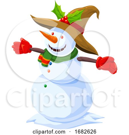 Christmas Snowman, Illustration by Morphart Creations