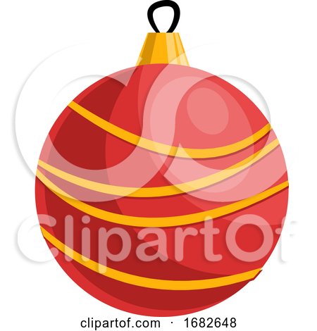 Red and Yellow Christmas Decoration Ball by Morphart Creations
