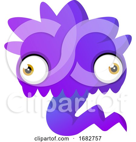 Weird Shape Blue Monster Illustration  by Morphart Creations