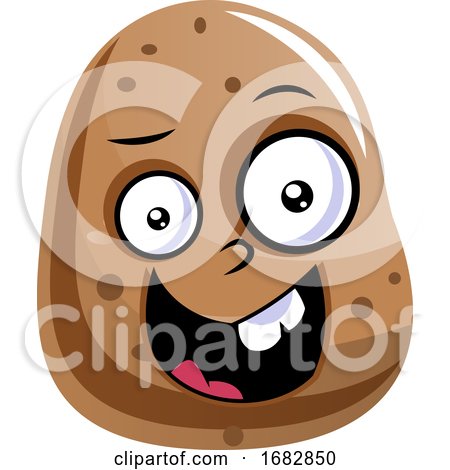 Creepy Looking Brown Potato Illustration  by Morphart Creations