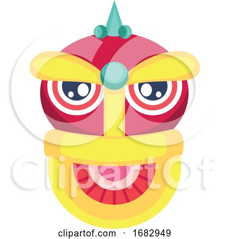 Monster Head for Chinese New Year Decorationillustration  by Morphart Creations