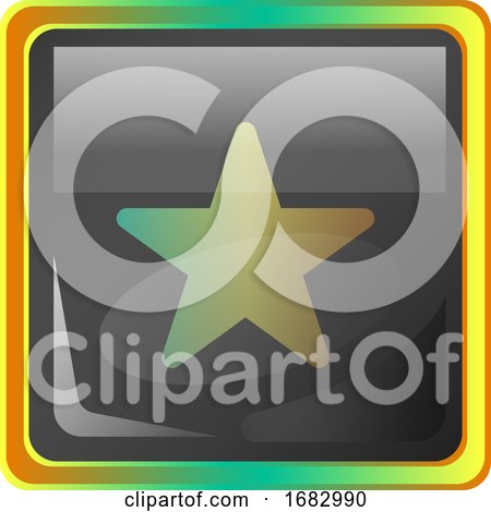 Star Grey  Icon Illustration with Colorful Details on White Background by Morphart Creations