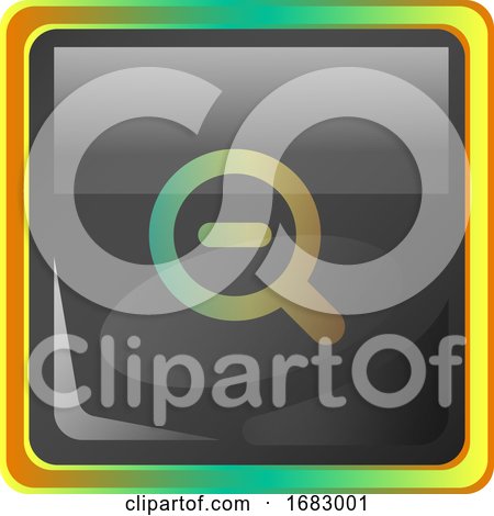 ZoomOut Grey  Icon Illustration with Colorful Details on White Background by Morphart Creations