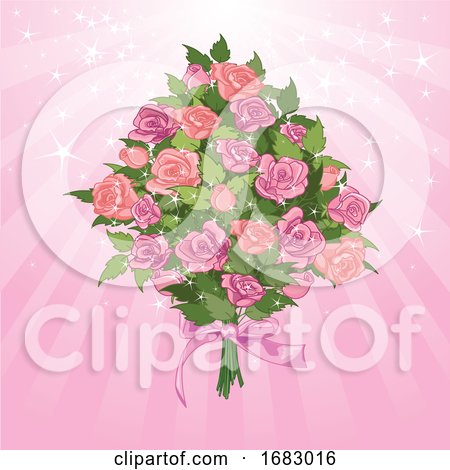 Sparkly Rose Bouquet by Pushkin