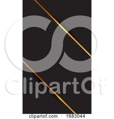 Business Card with an Elegant Gold and Black Design by KJ Pargeter