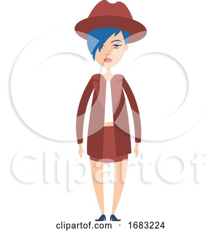 Girl in Skirt Illustration by Morphart Creations