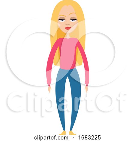 Blonde Girl Illustration by Morphart Creations