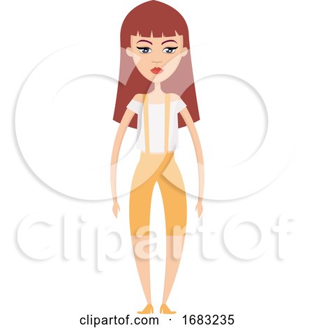 Girl in Yellow Pants Illustration by Morphart Creations