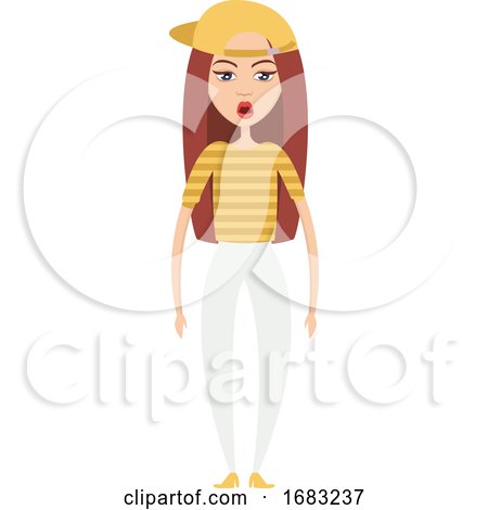 Girl with Yellow Cap Illustration by Morphart Creations