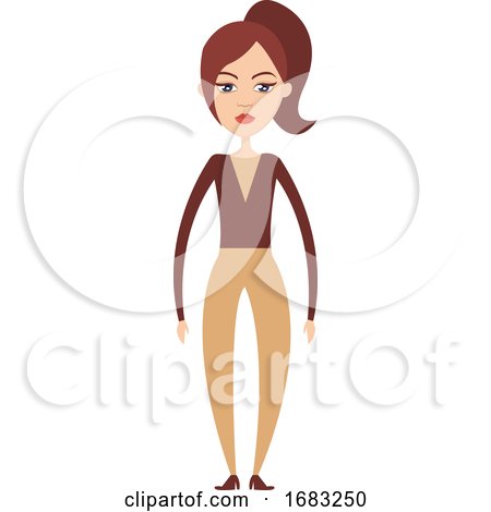 Girl in Pants Illustration by Morphart Creations