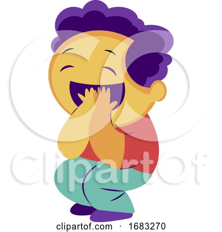 Excited Boy with Purple Hair by Morphart Creations