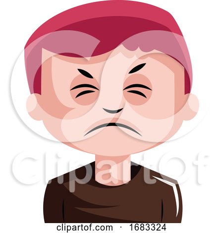 Man with Red Hair Is Very Irritated Illustration by Morphart Creations