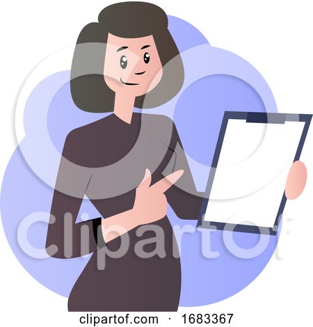 Cartoon Woman with Documents by Morphart Creations