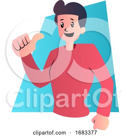 Cartoon Guy in Red Shirt by Morphart Creations