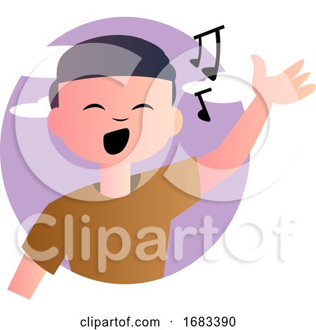 Cartoon Boy Singing by Morphart Creations
