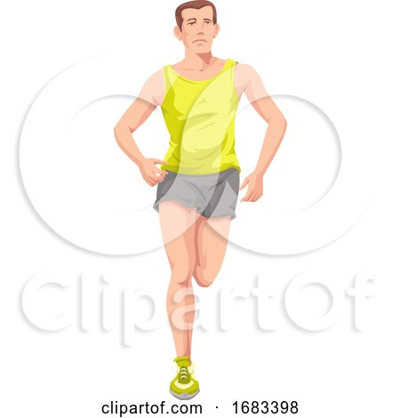 Man, Running, Color Illustration by Morphart Creations