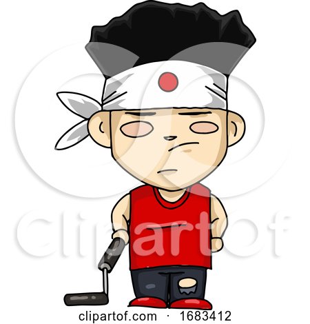 Japanese Boy with Nunchuck by Morphart Creations