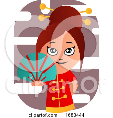 Pretty Chinese Cartoon Girl by Morphart Creations