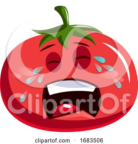 Sad Red Tomato Crying by Morphart Creations