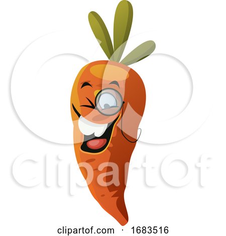 Carrot Wearing Monocle by Morphart Creations