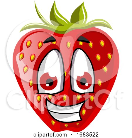 Happy Strawberry Face by Morphart Creations