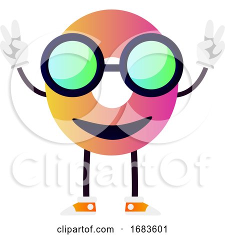 Pink Letter O with Sunglasses by Morphart Creations