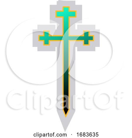 Blue and Green Symbol of an Aaronic Order Church by Morphart Creations