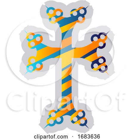 Colorful Armenian Cross by Morphart Creations