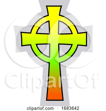 Colorful Catholic Celtic Cross by Morphart Creations