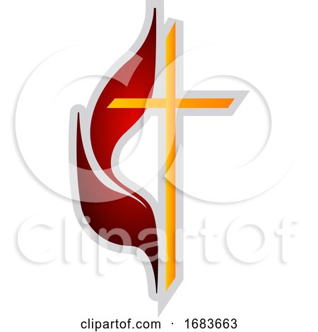 Red and Yellow Methodism Symbol by Morphart Creations