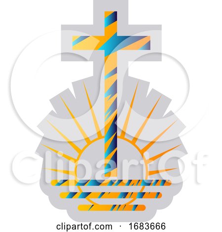 Blue and Yellow Symbol of a New Apostolic Religion by Morphart Creations