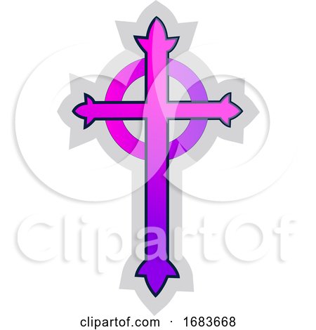 Purple Presbyterian Cross by Morphart Creations