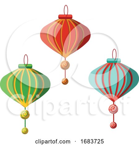 Traditional Chinese Lanterns for Chinese New Year Decoration by Morphart Creations