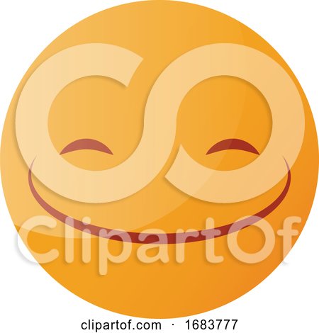 Round Yellow Smilling Emoji Icon Illustration by Morphart Creations