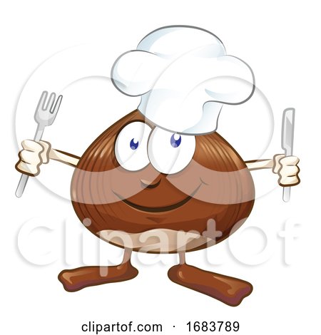 Chestnut Cartoon Chef by Domenico Condello