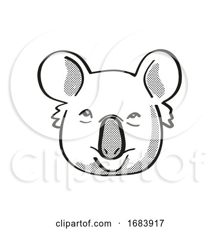 Minimal Line Art Koala Art Print