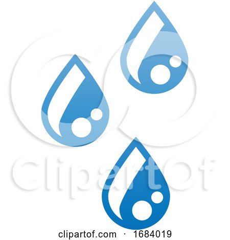 Water Drops Droplets Icon Concept by AtStockIllustration