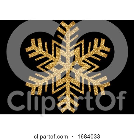 Gold Snowflake Background by dero
