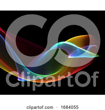 Abstract Background of Rainbow Coloured Waves by KJ Pargeter