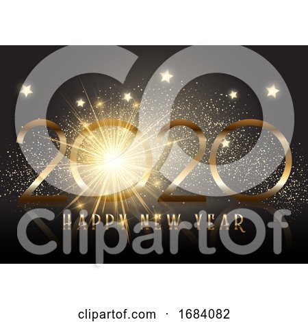 Gold New Year Background with Sparkle Effect by KJ Pargeter