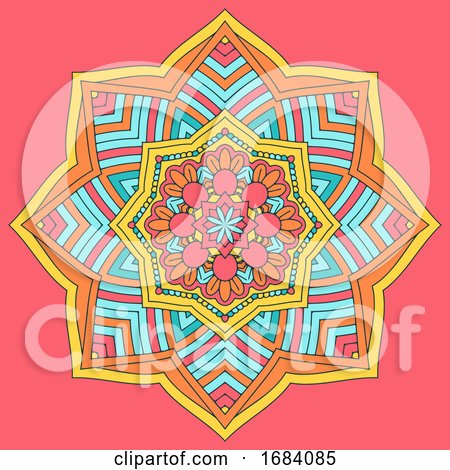Colourful Mandala Design by KJ Pargeter