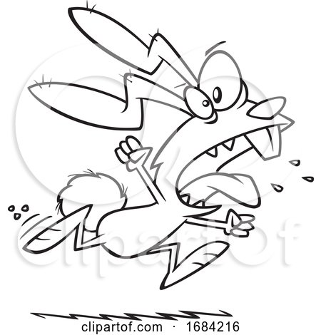 Lineart Raging Bunny Rabbit by toonaday