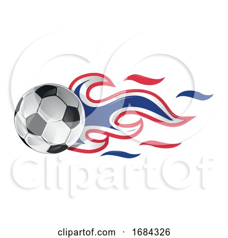 Soccer Ball with Netherlands Flag Flames by Domenico Condello